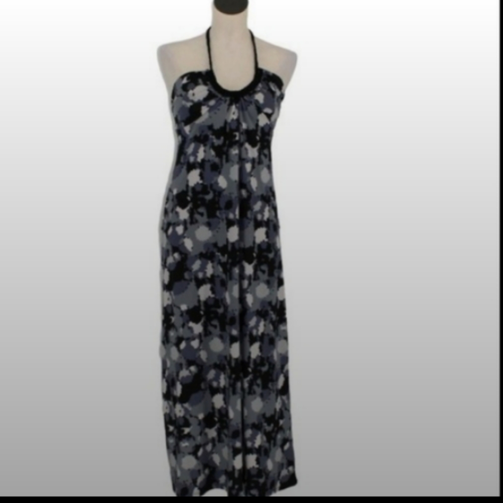 Summer Black Floral Print Dress Size Small